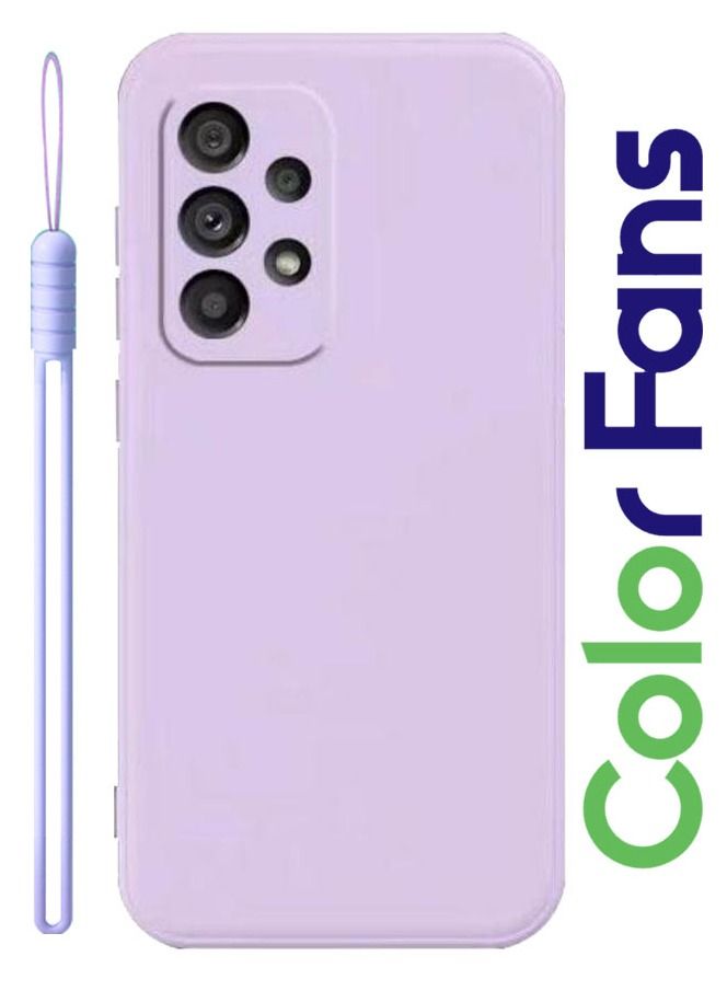 Color Fans Compatible with Samsung Galaxy A73 5G Case Silicone Phone Cover Soft Light Purple