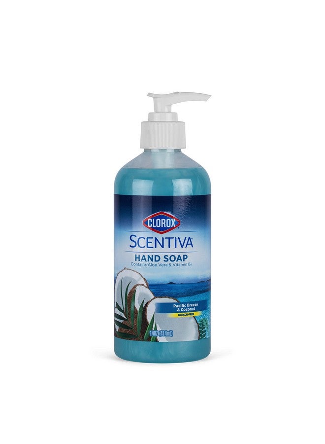 Clorox Scentiva Liquid Hand Soap 14 Oz Liquid Hand Wash With Vitamin B5 Bleachfree Scented Hand Soap For Kitchen Or Bathroom Pacific Breeze & Coconut Aloe Vera 1 Count - Image 1