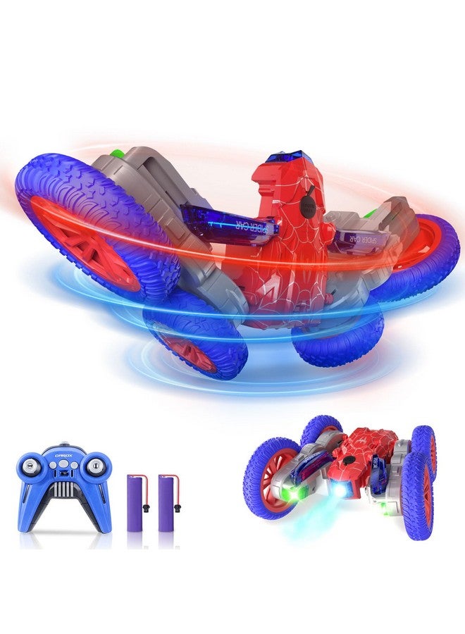 Cylion Spider Remote Control Car, 4Wd Off-Road Stunt Car With Lights & Spray, 2.4Ghz Double Sided Rc Car, 360°Rotating/Flip, Indoor/Outdoor Rechargeable Toy Car For 6 7 8 9 10-12 Ages Kids Boys Gifts - Image 1