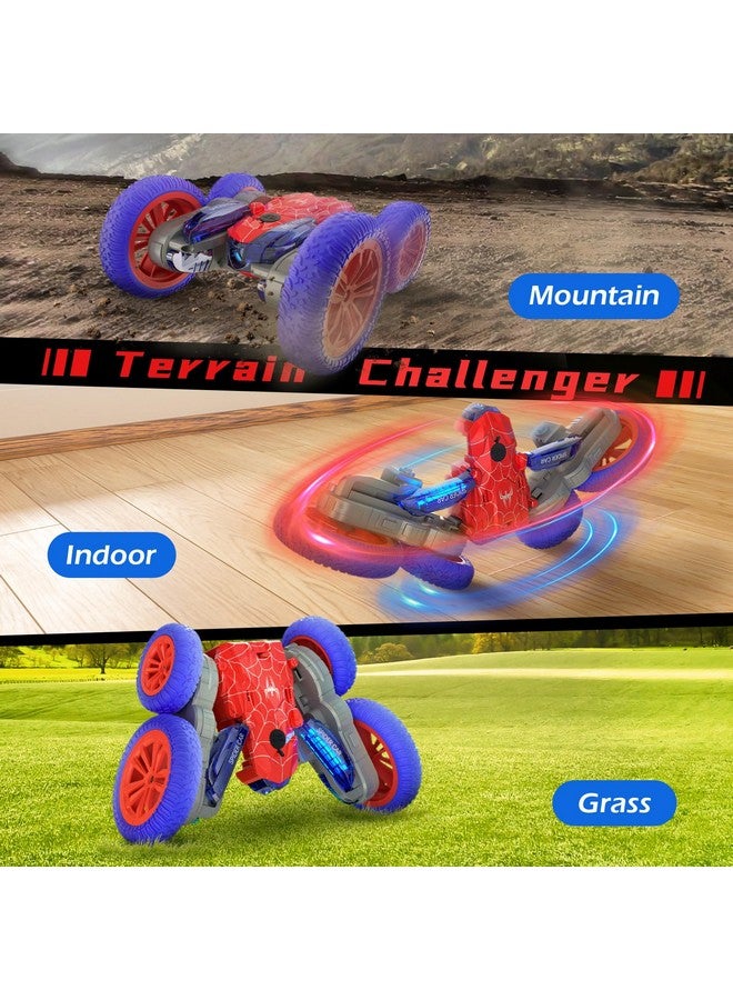 Cylion Spider Remote Control Car, 4Wd Off-Road Stunt Car With Lights & Spray, 2.4Ghz Double Sided Rc Car, 360°Rotating/Flip, Indoor/Outdoor Rechargeable Toy Car For 6 7 8 9 10-12 Ages Kids Boys Gifts - Image 5