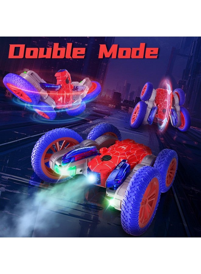 Cylion Spider Remote Control Car, 4Wd Off-Road Stunt Car With Lights & Spray, 2.4Ghz Double Sided Rc Car, 360°Rotating/Flip, Indoor/Outdoor Rechargeable Toy Car For 6 7 8 9 10-12 Ages Kids Boys Gifts - Image 3