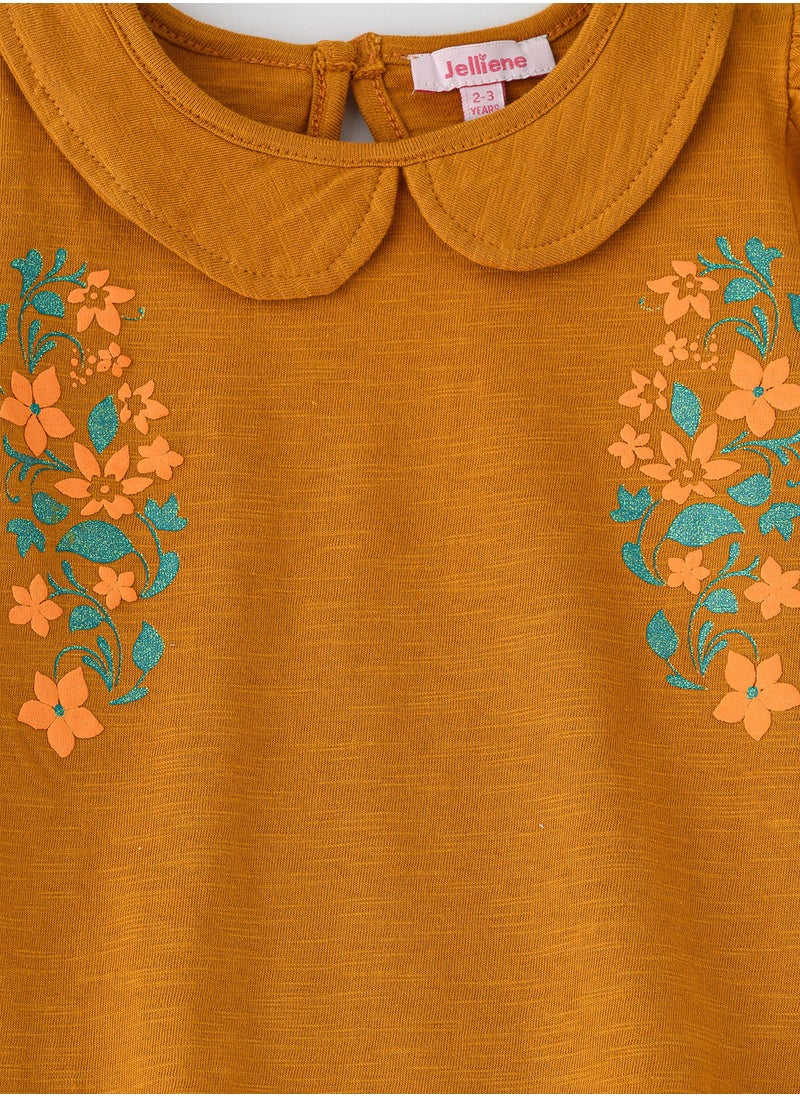 Jelliene تي شيرت محبوك مع طباعة  - Image 3