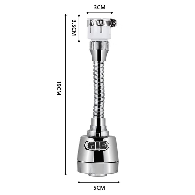 BJ Faucet Extender, Splash-Proof Faucet Head, Kitchen Universal Rotating Filter Extender - Image 2