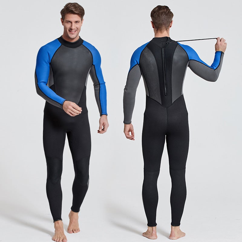 Shark Bart One-Piece Wetsuit 3mm Wet Suit Warm and Cold-Proof Snorkeling Suit Winter Swimsuit Wetsuit Men's Surfing Suit - Image 4