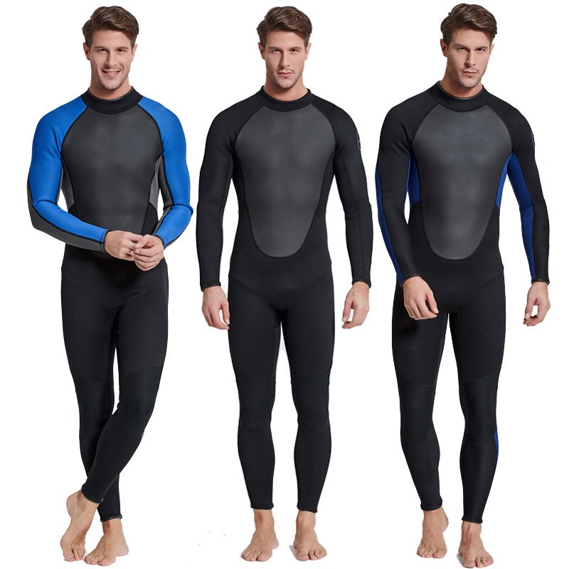 Shark Bart One-Piece Wetsuit 3mm Wet Suit Warm and Cold-Proof Snorkeling Suit Winter Swimsuit Wetsuit Men's Surfing Suit - Image 2