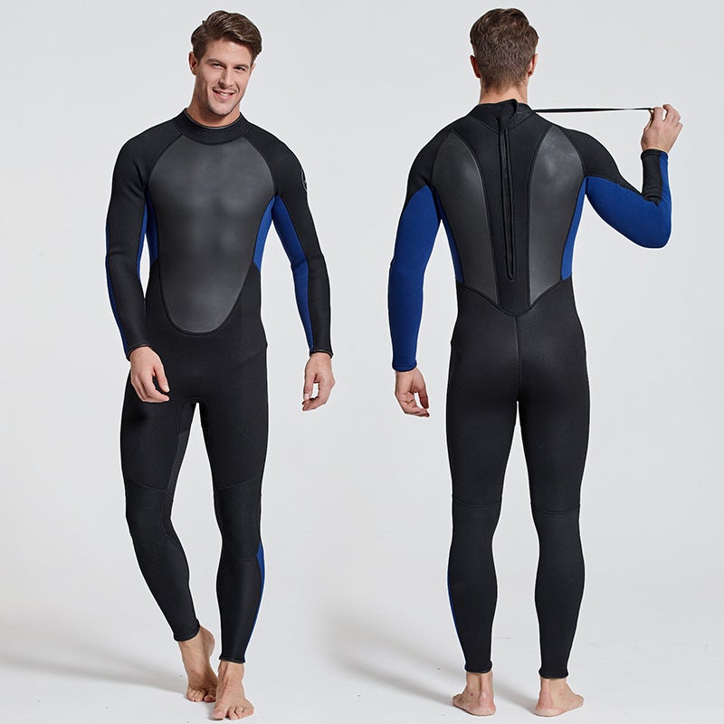 Shark Bart One-Piece Wetsuit 3mm Wet Suit Warm and Cold-Proof Snorkeling Suit Winter Swimsuit Wetsuit Men's Surfing Suit - Image 3