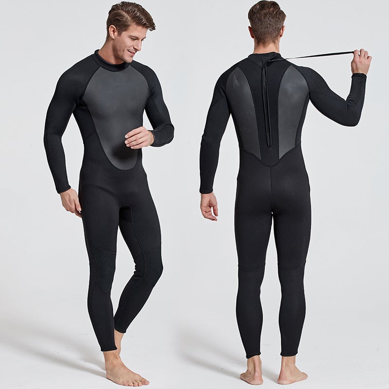 Shark Bart One-Piece Wetsuit 3mm Wet Suit Warm and Cold-Proof Snorkeling Suit Winter Swimsuit Wetsuit Men's Surfing Suit - Image 1