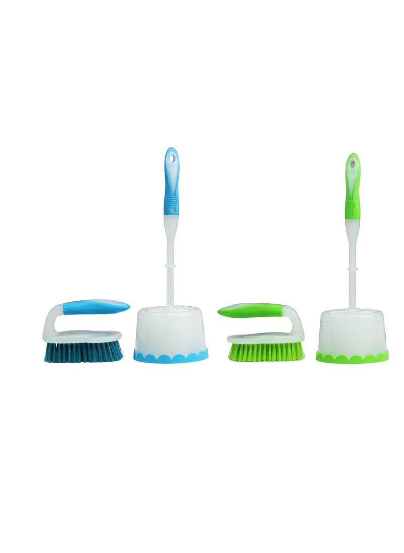 Clean and Care Toilet Brush with Holder and Scrub Brush Set Long Handle Bathroom Toilet Cleaning Assorted Color - pzsku/Z6D0D1A22A1843AEFEA33Z/45/_/1718081672/49d81d03-524a-4d69-b0af-27d0d4ae10f4