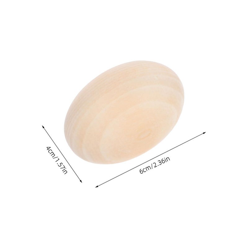 Gatuida 6 Sets Wooden Easter Eggs with Holders for Painting Crafts Home Decoration - Image 3
