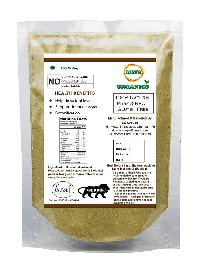 DIETS ORGANICS Kadukkai Powder L Haritaki Powder L Terminalia Chebula Powder -250Gms Pack Of 1 - Image 3