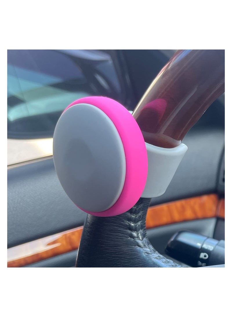 سيوسي مقبض عجلة القيادة، عجلة دوارة لمقبض السيارة الانتحاري للسيدات، محمل معدني يدور 360 درجة، عجلة قيادة عالمية للسيارة وشاحنات الرافعة الشوكية، لا توجد أدوات مطلوبة - Image 2