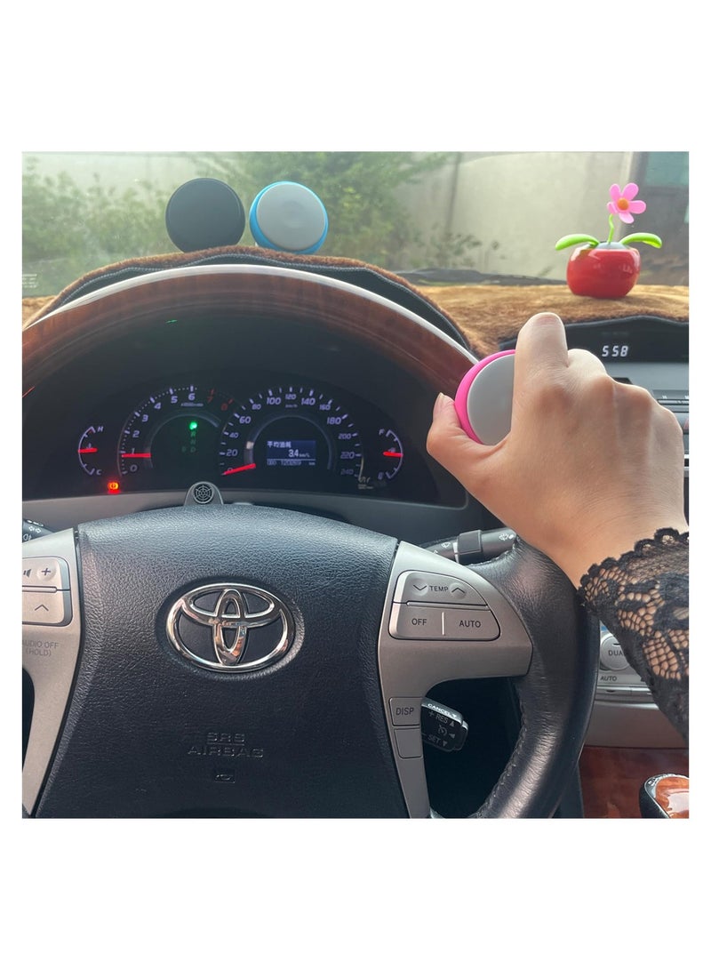 سيوسي مقبض عجلة القيادة، عجلة دوارة لمقبض السيارة الانتحاري للسيدات، محمل معدني يدور 360 درجة، عجلة قيادة عالمية للسيارة وشاحنات الرافعة الشوكية، لا توجد أدوات مطلوبة - Image 3