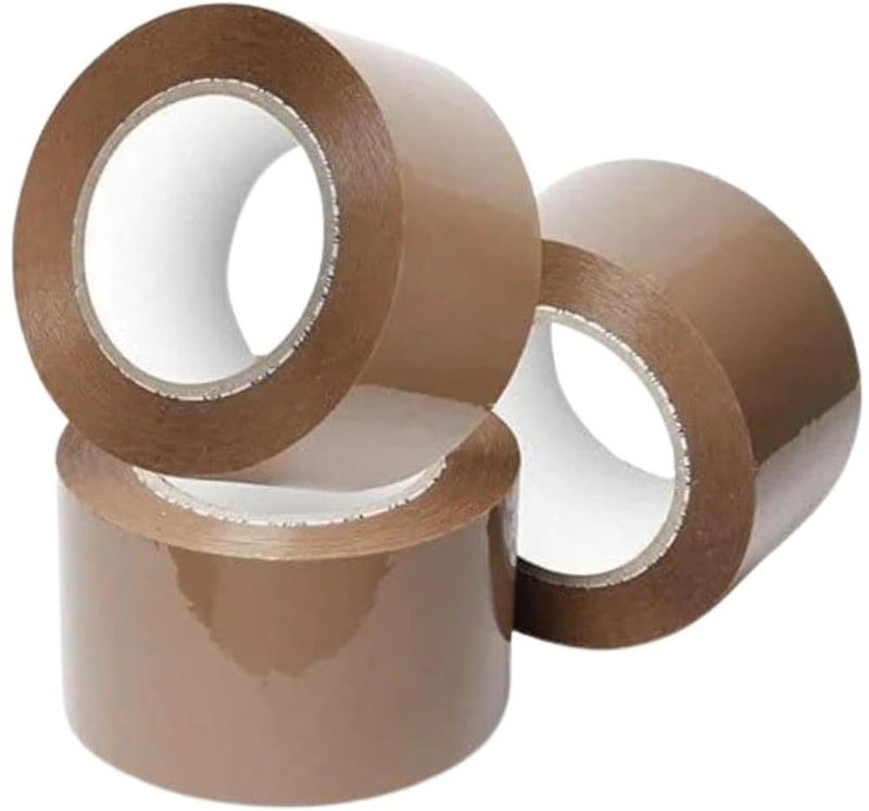Hasanat Essentials Brown Packing Tape  (Pack of 3) - Image 1