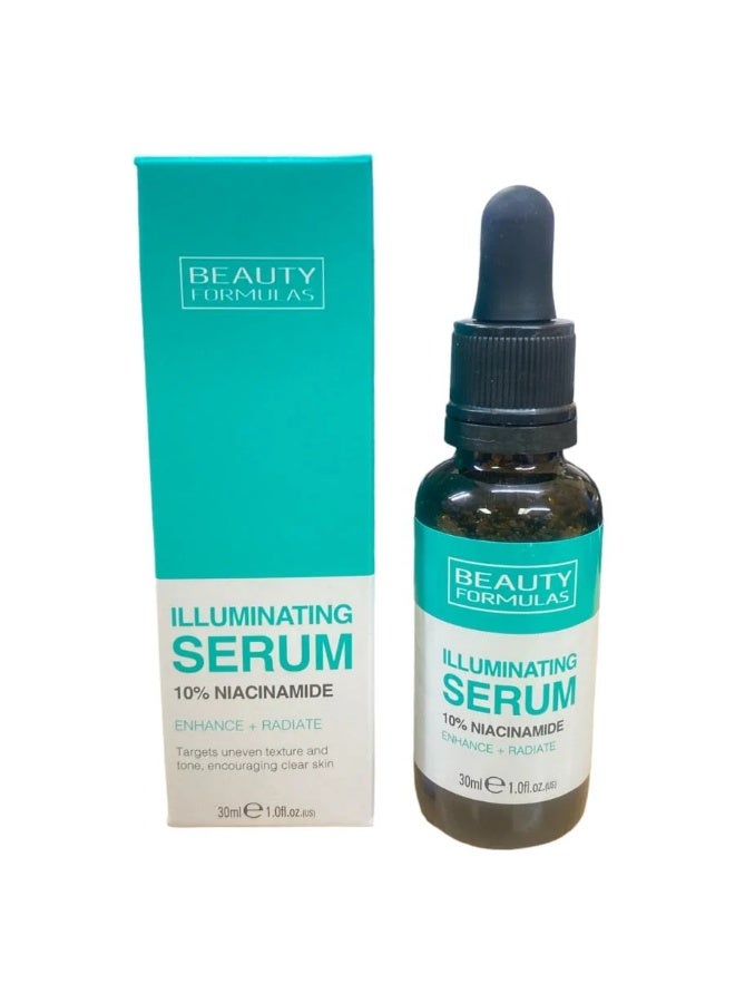 BEAUTY FORMULAS Illuminating Serum 10% Niacinamide Facial 1 fl.oz