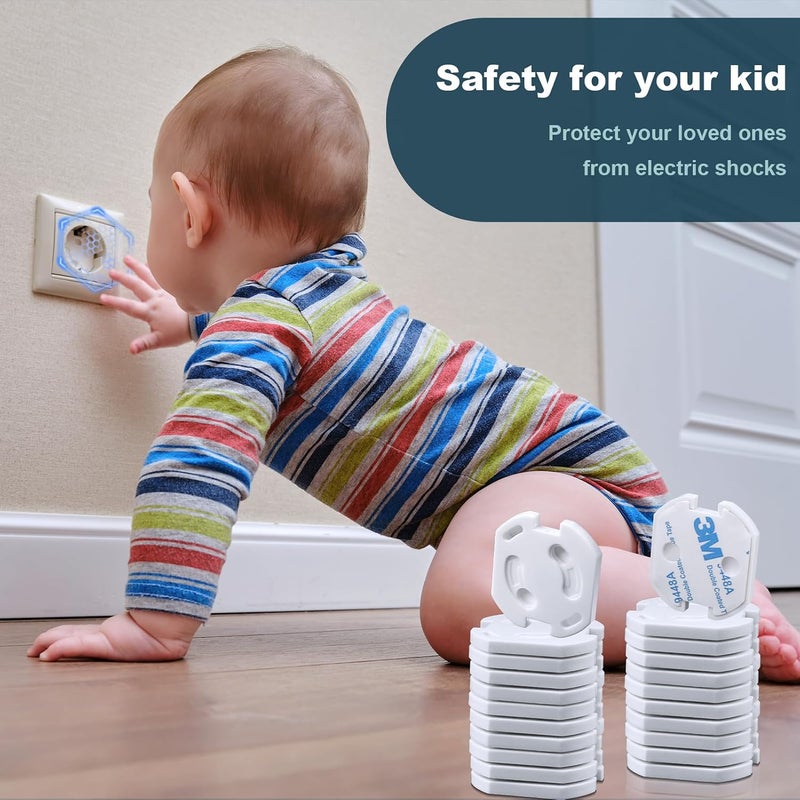 REDTRON Socket Fuse with Twist Mechanism, Pack of 20 Sockets, Child Safety Sockets, Socket Fuses for Babies and Children, Socket Protection, White - Image 3