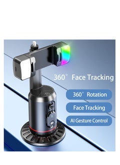XiuWoo Auto Face Tracking Phone Holder, 360° Rotation Face Body Phone Tripod Smart Shooting Camera Mount with Rechargeable Remote and Light for Live Vlog Streaming Video  - Image 2
