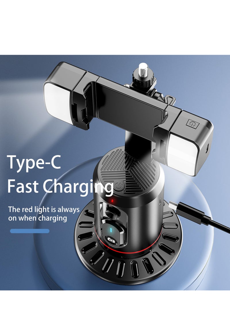 XiuWoo - Auto Face Tracking Phone Holder, 360° Rotation Face Body Phone Tripod Smart Shooting Camera Mount with Rechargeable Remote and Light for Live Vlog Streaming Video - Image 1
