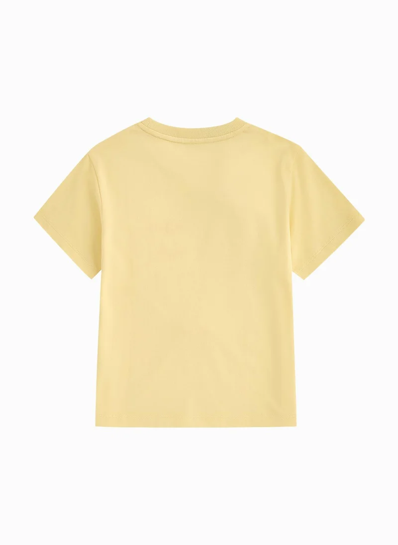Balabala Baby Unisex Round V-Neck Short-Sleeved T-Shirt