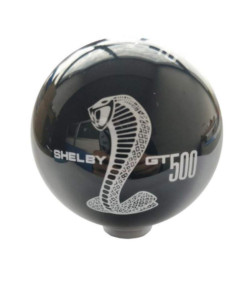 TingAo Gear 6 Speed Round Ball Type R S Shifter for Mustang Shelby GT 500 Cobra Manual Gear Shift Knob Trim Selector Red White Black (Black, R on the right) - Image 3