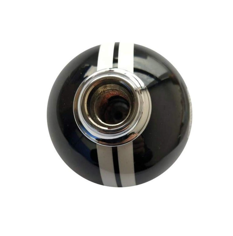TingAo Gear 6 Speed Round Ball Type R S Shifter for Mustang Shelby GT 500 Cobra Manual Gear Shift Knob Trim Selector Red White Black (Black, R on the right) - Image 5