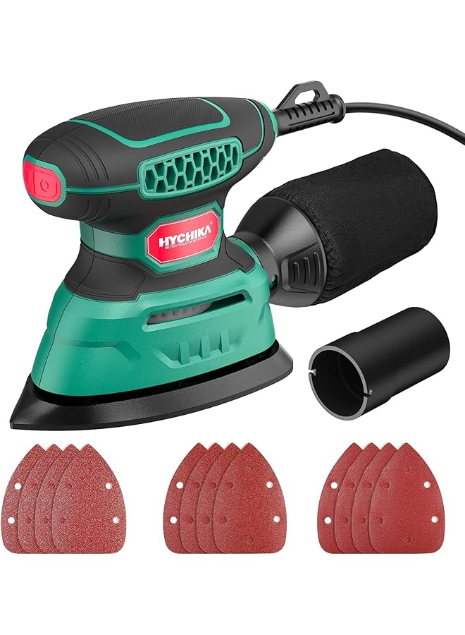 erorex 140W Detail Electric Sander 13000 Opm Mouse Sander Efficient Dust Collection With 12Pcs Sanding Sheets Ideal For Sanding Wood And Removing Rust And Paint - Image 1