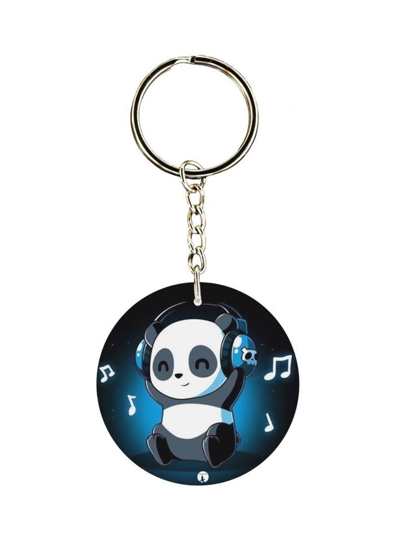 RKN Music Panda Printed Keychain