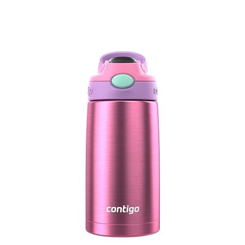 Contigo Autospout Water Bottle with Straw 13 oz Azalea/Pansy - Image 5