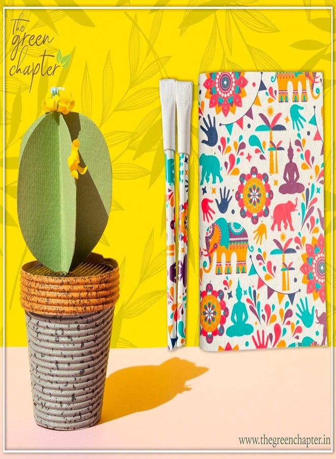 THE GREEN CHAPTER - Blue Ball Pens 2 | Plantable Diary 1 - Ecofriendly Stationery Gift Set For Men Women, 20 Pages - Image 3