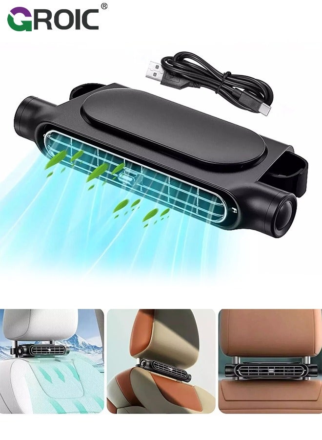 USB Car Seat Air Fan, 3 Level Adjustable Car Seat Fan, Portable Car Back Fans, Car Seat Cooling Fan, Easy to Install Car Seat Fan For Cars Trucks Pickups Sedans Vehicles