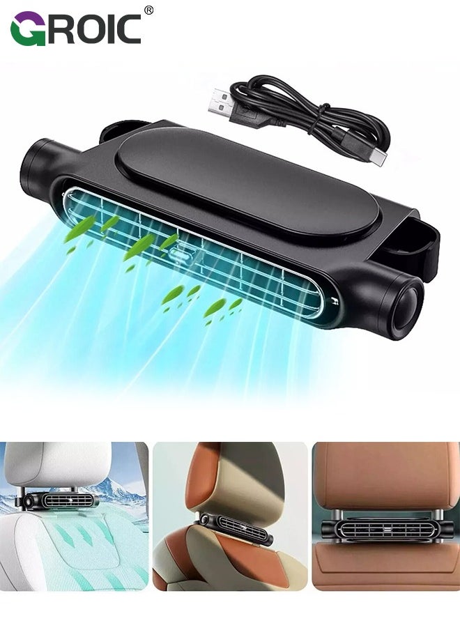 GROIC USB Car Seat Air Fan, 3 Level Adjustable Car Seat Fan, Portable Car Back Fans, Car Seat Cooling Fan, Easy to Install Car Seat Fan For Cars Trucks Pickups Sedans Vehicles  - Image 1
