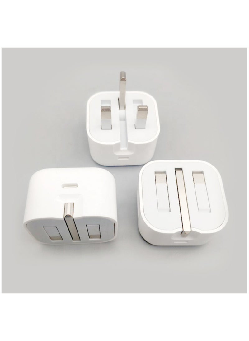 20W PD Power Adapter Wall With TYPE-C Port UK Plug For Smart Phone Fast Charger