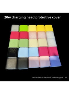Suitable For Apple Fast Charging 20W Charger Protective Case 18W Charging Head IPhone Protective Case Transparent Soft Case Color-Color:light Blue-Applicable Model:18W/20W ]