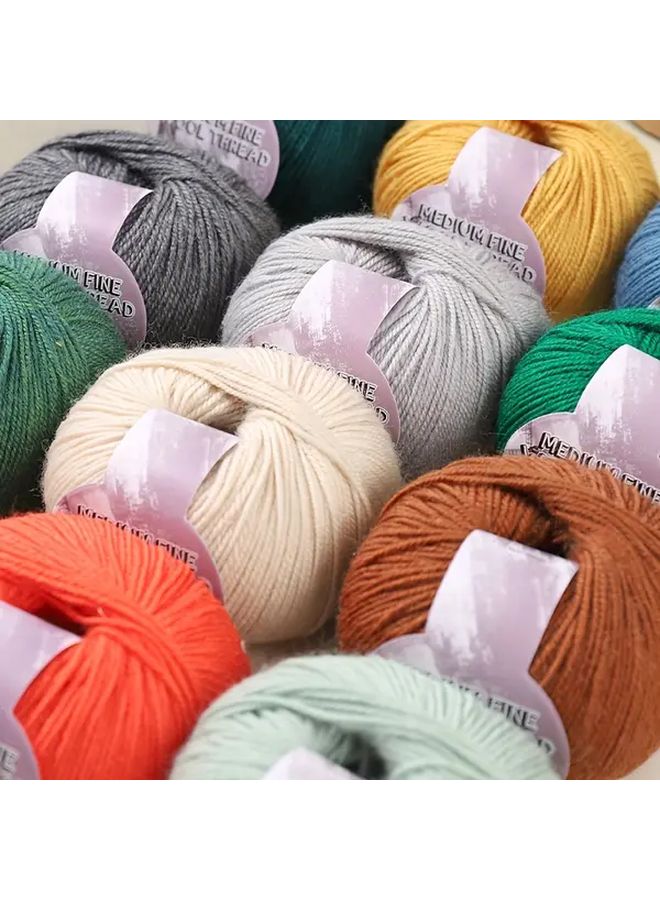 500g 18 Noble Purple Medium Weight 100 Percent Wool Yarn 10 Skeins Hand Spun Worsted Wool For Knitting Sweaters Scarves Hats Mittens Blankets Rugs And Handicrafts - Image 5