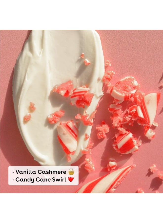 eos Holiday Skin Care Set- Vanilla Cashmere Travel Hand Cream & Candy Cane Swirl Lip Balm, Stocking Stuffers, 1 fl oz Hand Cream + 0.14 oz Lip Balm, 2-Pack - Image 4