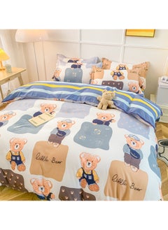 Sharpdo 4-Piece Set Bedding Modal Quilt Cover Set with 1 Quilt Cover 1 Sheet and 2 Pillowcases 1.5m Bed (160*210cm)  - Image 4