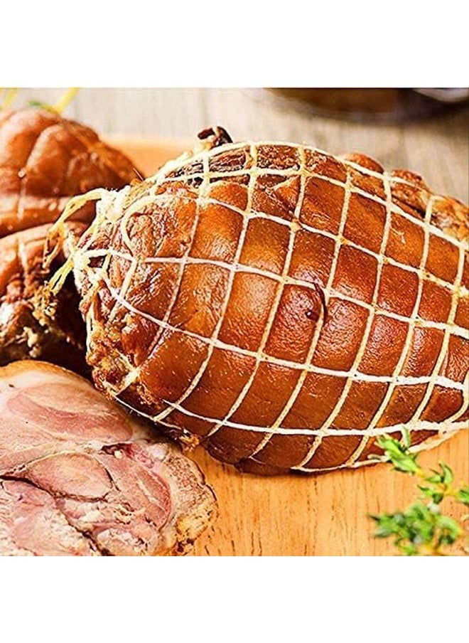 عربست - لفة شباك اللحوم 5 م ، مقاس 18 ، مطاط اللحوم المدخنة الدواجن لحم الخنزير المعاوضة جزار اللحوم البرمة صافي لفة شبكة الالتفاف ، لفة المعاوضة لحوم البقر لطهي اللحوم صنع نقانق اللحم - Image 1