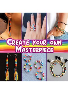MAGIC VAULT Beads Jewelry Making Kit - Craft and Art Glass Pony Seed Bead for Bracelet and Alphabet Letter Beads for DIY Arts and Crafts Gift for Her Women Wife Girlfriend Kids Age 6 7 8 9 10 Years Old  - Image 3