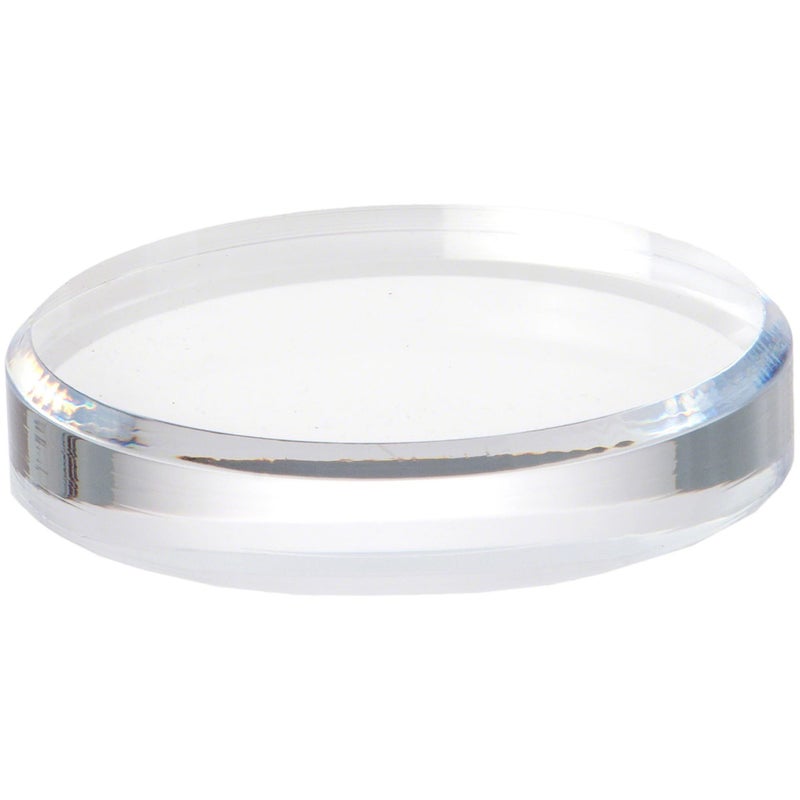 Plymor Clear Acrylic Beveled Round Display Base 5 W x 5 D x 1 H Pack of 2