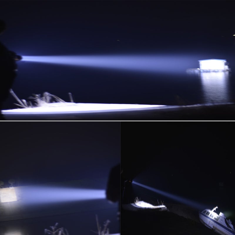 ODEAR Super Bright Torch Searchlight Handheld Portable LED Spotlight USB Rechargeable Multi-Function Flashlight Outdoor Long Shots Lamp - Image 3