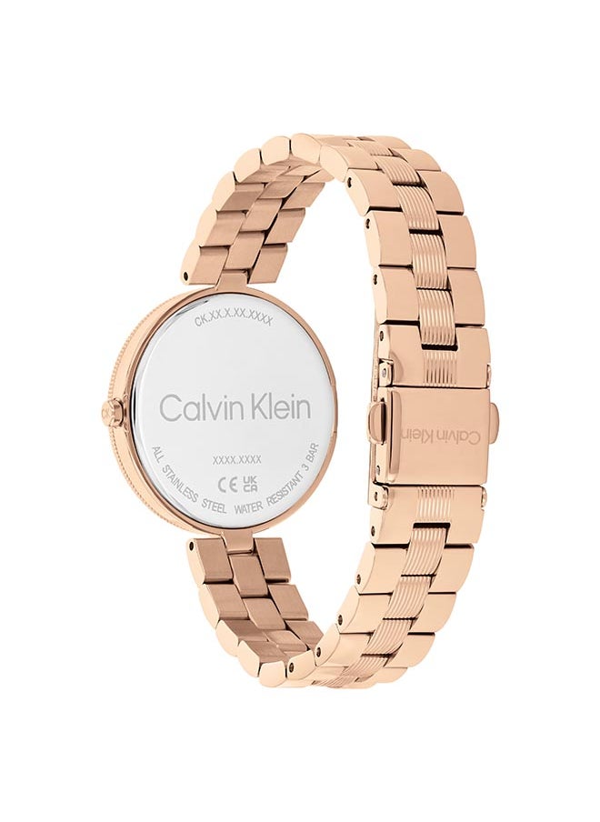 CALVIN KLEIN Women's Analog Round Shape Stainless Steel Wrist Watch 25100013 - 32 Mm  - Image 3