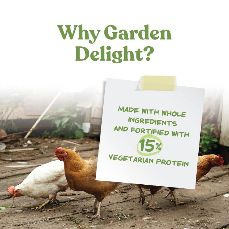 Manna Pro Garden Delight Chicken Treat, Dried Vegetable & Herb Treat Mix for Chickens, Ducks, and Poultry, Natural Coop Enrichment Snack for Hens and Backyard Birds, Made in USA, 2.25 lb Bag - Image 2