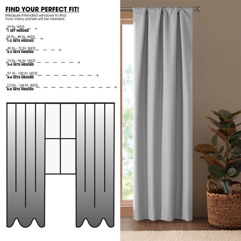 Dearfoams Energy Efficient Total Blackout Curtain Window Panel Set of 2  37"" x 95"" Silver - Image 5