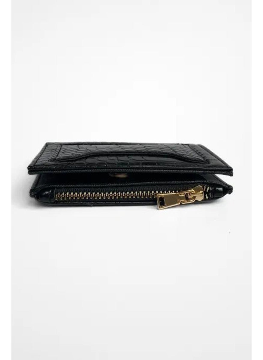 Tena Women's Black Wallet with Card Holder on the Back  - Image 2