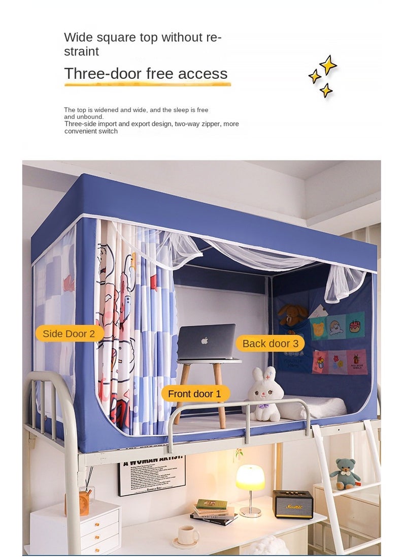 Y&D - Bed Canopy Tents Curtain Blackout Curtain Single Bed Tent Curtain Student Shading Cloth Bed Canopy Mosquito Net Student Sleep Privacy Protection - Image 1