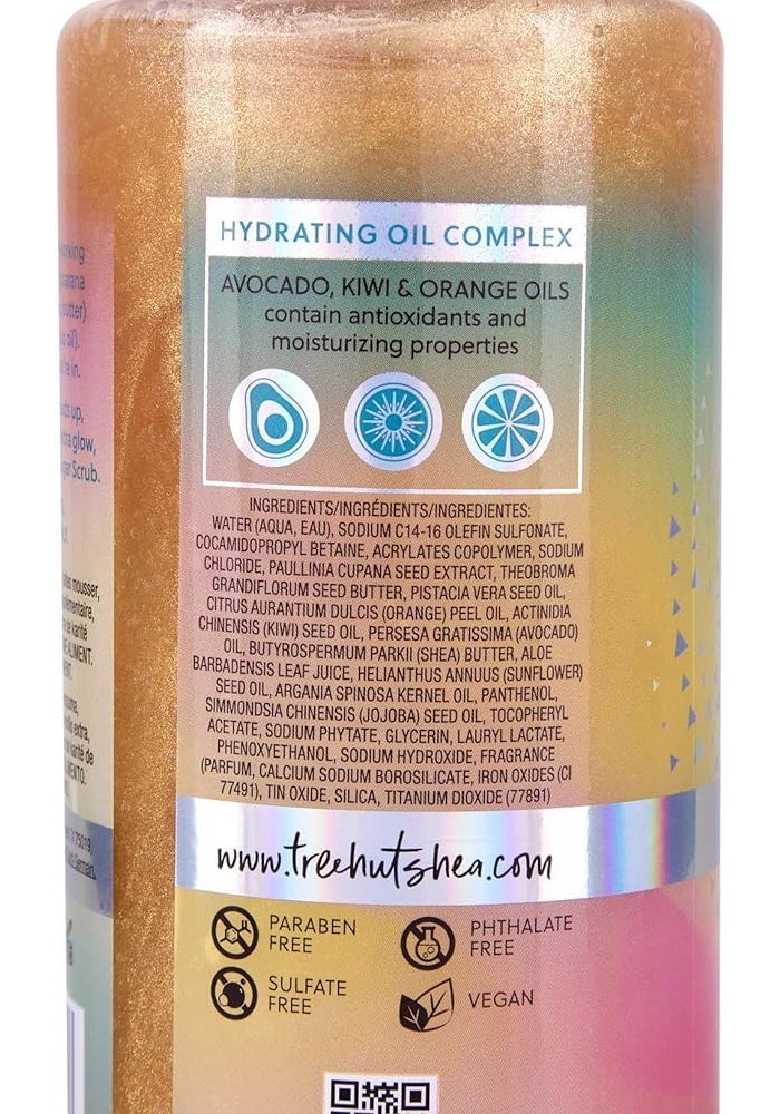 Tree Hut Tropic Glow Sparkling Gel Wash - 532ml Hydrating Oil Complex with Cupuaçu Butter, Pistachio Oil & Guarana Extract for Firm & Toned Skin - Image 2