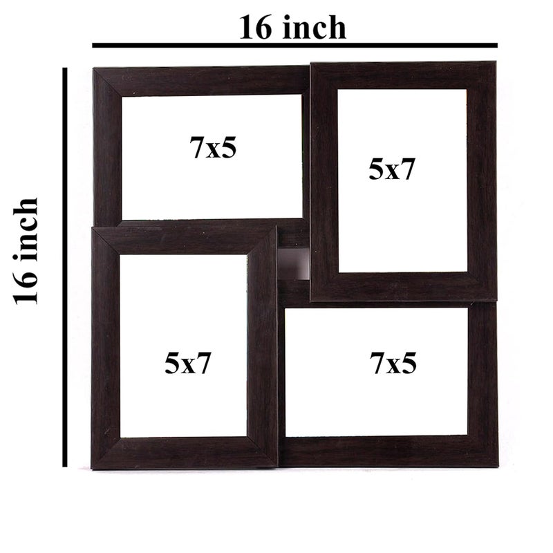 WENS 4Picture MDF Photo Frame 16 inch x 16 inch Brown WS4019 - Image 3