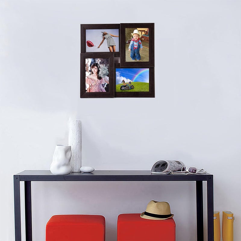 WENS 4Picture MDF Photo Frame 16 inch x 16 inch Brown WS4019 - Image 2