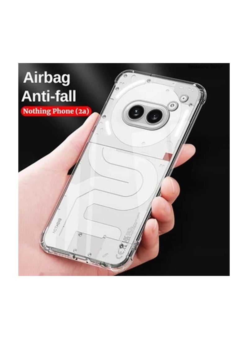 دبليو تيك Nothing Phone (2a) 5G 2024 / Nothing Phone (2a) Plus 5G 2024 TPU زوايا ممتص الصدمات مع غطاء جراب الكمبيوتر الصلب - شفاف - Image 5