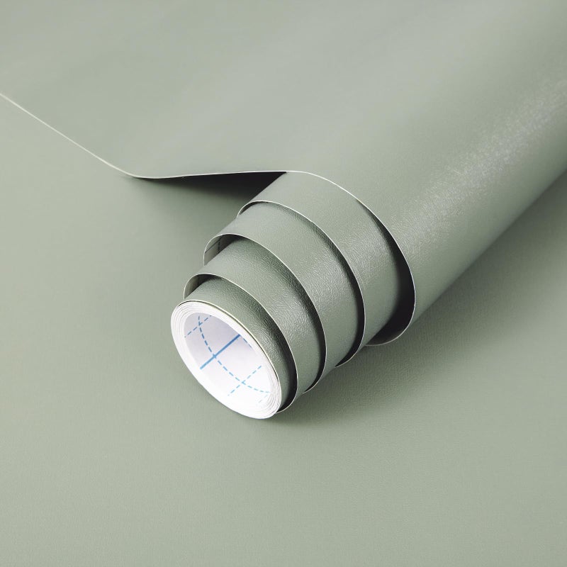 practicalWs Light Green Peel and Stick Wallpaper Green Contact Paper 177 x 2362 Removable Wallpaper SelfAdhesive Vinyl Solid Wall Paper for Bedroom Livingroom Easy to Install