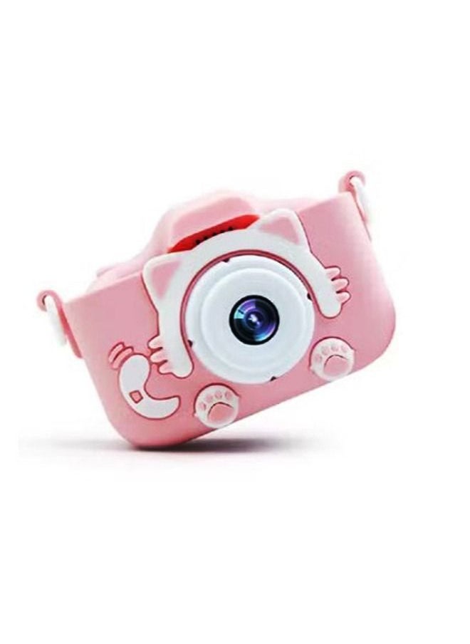 Generic Children fun Camera Cute Kitty HD Screen Rechargeable Digital Mini Camera Kids Cartoon Cute Camera Toys Outdoor Photography Props For Child Birthday Gift  - Image 1